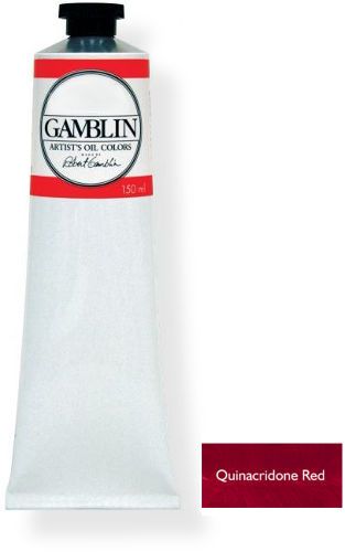 Gamblin G2590 Oil Color, 150 ml Quinacridone Red; Alkyd oil colors with luscious working properties; No adulterants are used so each color retains the unique characteristics of the pigments, including tinting strength, transparency, and texture; UPC 729911125908 (G-2590 G2590 G25-90 G259-0 GAMBLIN-2590 GAMBLIN-G2590)