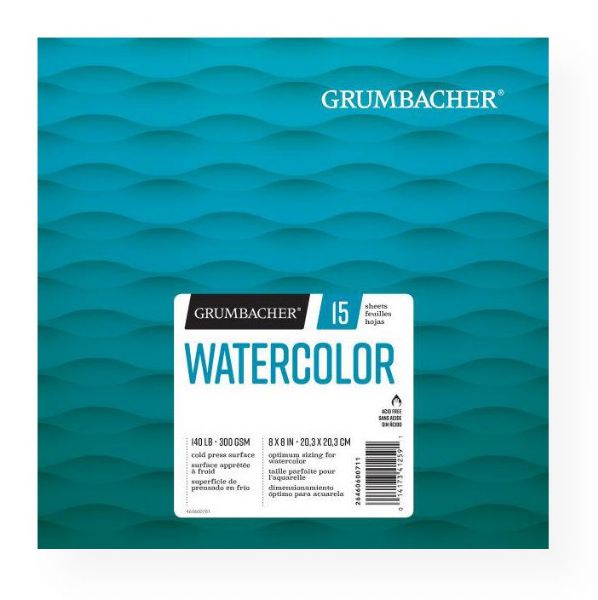 Grumbacher G26460600711 Cold Press Watercolor Paper Fold Over 8