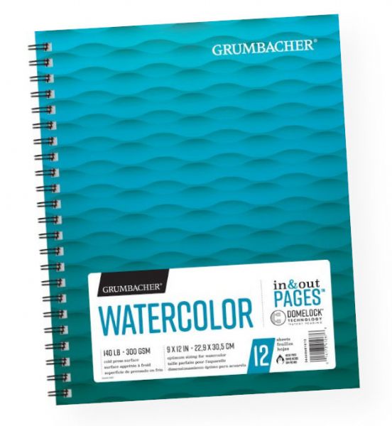 Grumbacher G26460601013 Cold Press Watercolor Paper Wirebound 9