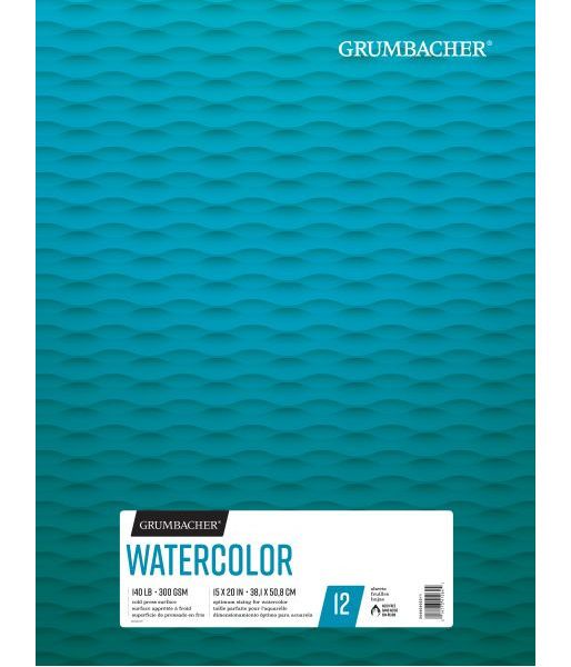 Grumbacher G26460602211 Cold Press Watercolor Paper Fold Over 15