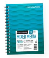Grumbacher G26460700413 Mixed Media Paper 5.5" x 8.5"; A 90 LB / 185 GSM, white heavy drawing paper with a medium tooth texture perfect for dry media and light washes of wet media; Mix media pad is dual loop wire bound construction and features "In & Out" pages that allow you to remove sheets from the pad for painting, reworking, scanning, and more; Upon completion, simply return the sheets into the pad; UPC 014173412362 (GRUMBACHERG26460700413 GRUMBACHER-G26460700413 G26460700413 ARTWORK) 