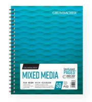 Grumbacher G26460701013 Mixed Media Paper 9" x 12"; A 90 LB / 185 GSM, white heavy drawing paper with a medium tooth texture perfect for dry media and light washes of wet media; Mix media pad is dual loop wire bound construction and features "In & Out" pages that allow you to remove sheets from the pad for painting, reworking, scanning, and more; Upon completion, simply return the sheets into the pad; 50 Sheets; UPC 014173412386 (GRUMBACHERG26460701013 GRUMBACHER-G26460701013 PAPER ARTWORK) 