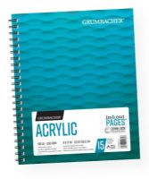 Grumbacher G26460801013 Acrylic Paper 9" x 12"; Heavy weight 140 lb / 300 GSM white paper with embossed texture; Optimally sized surface for all acrylic paints, markers and inks; 15 Sheets; Shipping Weight 0.93 lb; Shipping Dimensions 12.00 x 9.75 x 0.33 in; UPC 014173412706 (GRUMBACHERG26460801013 GRUMBACHER-G26460801013 PAINTING) 