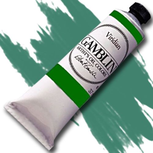 Gamblin G2740 Artist's Grade, Oil Color 150 ml Viridian; Alkyd oil colors with luscious working properties; No adulterants are used so each color retains the unique characteristics of the pigments, including tinting strength, transparency, and texture; FastMatte colors give painters a palette of oil colors that dry to a beautiful matte surface in 18 hours; UPC 729911127407 (GAMBLING2740 GAMBLIN G2740 G 2740 GAMBLIN-G2740 G-2740)