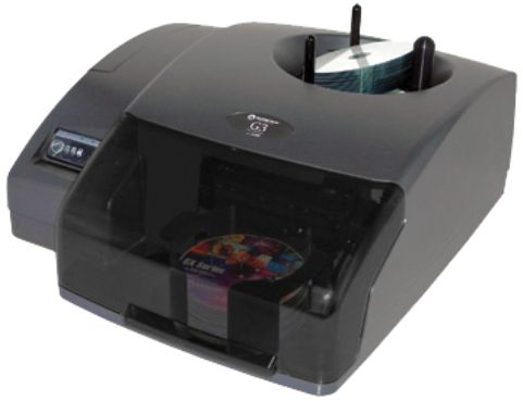 Microboards G3A-1000 model G3 Auto Printer Color Ink-jet printer, Wired Connectivity Technology, USB Interface, 4800 dpi Color Max Resolution, DVD discs, CD discs Media Type, CD - 4.75 in Media Sizes, 50 disks Total Media Capacity, 1 x autoload - 50 disks - CD - 4.75 in Media Feeders, Apple MacOS X 10.4, Microsoft Windows Vista / XP / 7, Apple MacOS X 10.5 OS Required (G3A-1000 G3A 1000 G3A1000 G-3 G 3)
