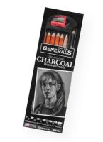 General's G557-6A Charcoal Drawing Pencil Set; This assortment contains HB, 2B, 4B, and two 6B charcoal drawing pencils, charcoal white pencil, carbon sketch pencil, and an all-art sharpener; Contents subject to change; Shipping Weight 0.01 lb; Shipping Dimensions 9.00 x 3.00 x 0.5 in; UPC 044974557061 (GENERALSG5576A GENERALS-G5576A GENERALS-G557-6A GENERALS/G5576A G5576A ARTWORK) 