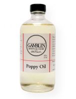Gamblin 08088 Poppy Oil 8oz; Medium viscosity and slow dry; This medium's slow drying time may be useful for painters using wet into wet techniques; Or add to oil painting mediums to slow their drying time too; 8 oz; Shipping Weight 0.87 lb; Shipping Dimensions 2.25 x 2.25 x 5.50 inches; UPC 729911080887 (GAMBLIN08088 GAMBLIN-08088 PAINTING) 