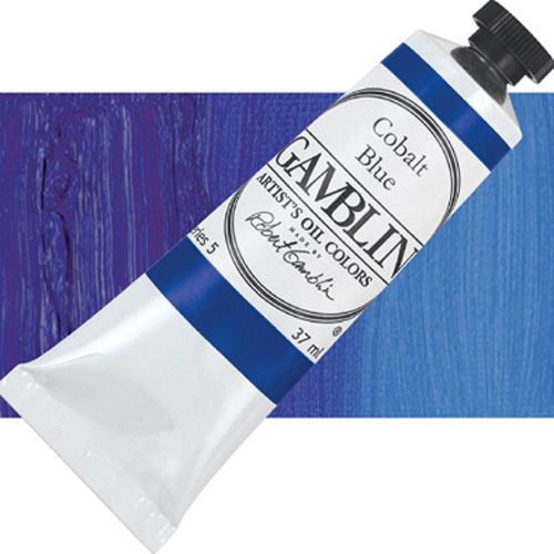 Gamblin 1220 Artists' Grade, Oil Color, 37ml, Cobalt Blue; Alkyd oil colors with luscious working properties; No adulterants are used so each color retains the unique characteristics of the pigments, including tinting strength, transparency, and texture; FastMatte colors give painters a palette of oil colors that dry to a beautiful matte surface in 18 hours; UPC 729911112205 (GAMBLIN 1220 G1220 Oil 37ml COBALT BLUE ALVIN)