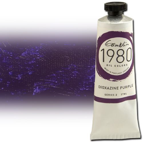 Gamblin 7260 Oil Color Paint, 1980, Dioxazine Purple, 37ml; Gamblin 1980 Oil Colors offer artists true color, real value, and a better student grade paint, all handcrafted here in America; These paints allow artists to use color and texture without hesitation or reservation; Dioxazine Purple; 37ml tube; Dimensions 4.00