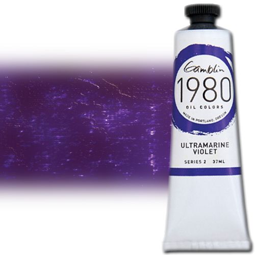 Gamblin 7710 Oil Color Paint, 1980, Ultramarine Violet, 37ml; Gamblin 1980 Oil Colors offer artists true color, real value, and a better student grade paint, all handcrafted here in America; These paints allow artists to use color and texture without hesitation or reservation; Ultramarine Violet; 37ml tube; Dimensions 4.00