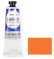 Gamblin F1120 Artists' Grade FastMatt Alkyd Oil Paint 37ml Cadmium Orange; FastMatte colors give painters a palette of alkyd oil colors; Thin layers will be touch-dry and ready to be painted over in 24 hours; Ideal for underpainting, for plein air, and for any painter whose materials do not keep up with the pace of their painting; Colors dry to a matte surface with a beautiful tooth and a deep, soft luster; UPC 729911211205 (GAMBLINF1120 GAMBLIN-F1120 PAINTING) 