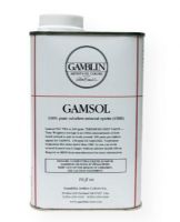 Gamblin G00090 Gamsol Oil 16 oz; Excellent solvents for thinning mediums and for general painting, including brush and studio clean up; Safer for painters, paintings, and the environment than turpentine and harsh mineral spirits; Shipping Weight 1.00 lb; Shipping Dimensions 1.00 x 4.00 x 6.00 in; UPC 729911000908 (GAMBLING00090 GAMBLIN-G00090 PAINTING) 