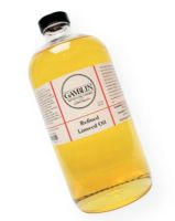 Gamblin G06032 Refined Linseed Oil 32 oz; A naturally occuring vegetable oil pressed from American flax seeds; It is as light and pure as industrially produced linseed oil can be made; Use in moderation to thin oils or as an ingredient in traditional painting medium; Shipping Weight 2.98 lb; Shipping Dimensions 3.5 x 3.5 x 8.25 in; UPC 729911060322 (GAMBLING06032 GAMBLIN-G06032 PAINTING) 