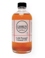 Gamblin G07008 Cold Pressed Linseed Oil 8 oz; Produced from the pressing of flax seeds without using heat or chemicals of any kind; Increases tendency of oil paints to yellow over time when used to thin oil colors; Shipping Weight 0.87 lb; Shipping Dimensions 2.25 x 2.25 x 5.5 in; UPC 729911070086 (GAMBLING07008 GAMBLIN-G07008 GAMBLIN/G07008 PAINTING) 