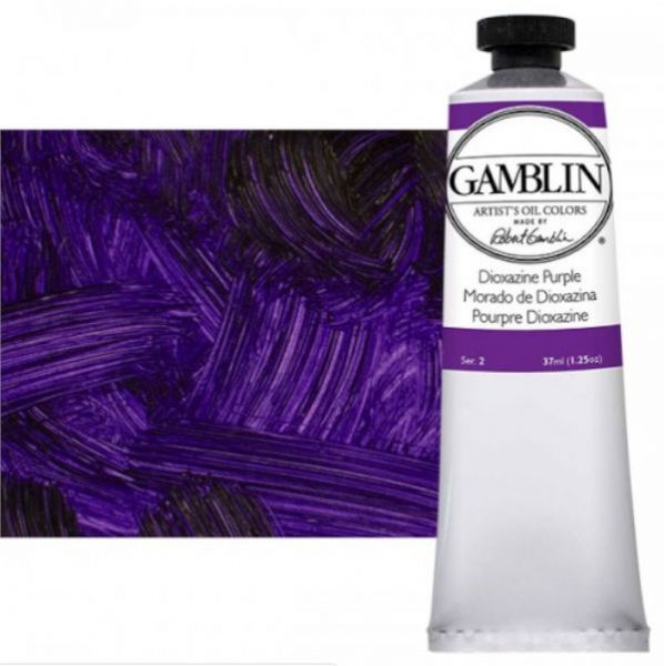 Gamblin G1260, Artists' Grade Oil Color 37ml Dioxazine Purple; Professional quality, alkyd oil colors with luscious working properties; No adulterants are used so each color retains the unique characteristics of the pigments, including tinting strength, transparency, and texture; Fast Matte colors give painters a palette of oil colors that dry to a matte surface in 18 hours; Dimensions 1.00