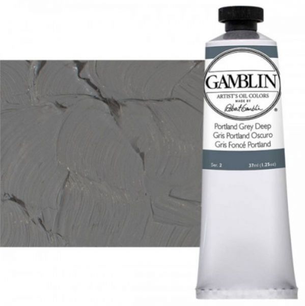 Gamblin G1553, Artists' Grade Oil Color 37ml Portland Grey Deep; Professional quality, alkyd oil colors with luscious working properties; No adulterants are used so each color retains the unique characteristics of the pigments, including tinting strength, transparency, and texture; Fast Matte colors give painters a palette of oil colors that dry to a matte surface in 18 hours; Dimensions 1.00