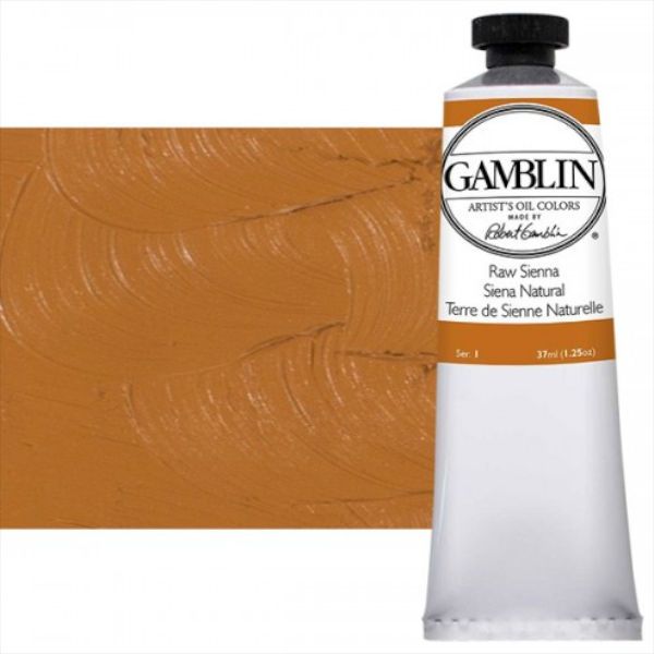 Gamblin G1610, Artists' Grade Oil Color 37ml Raw Sienna; Professional quality, alkyd oil colors with luscious working properties; No adulterants are used so each color retains the unique characteristics of the pigments, including tinting strength, transparency, and texture; Fast Matte colors give painters a palette of oil colors that dry to a matte surface in 18 hours; Dimensions 1.00