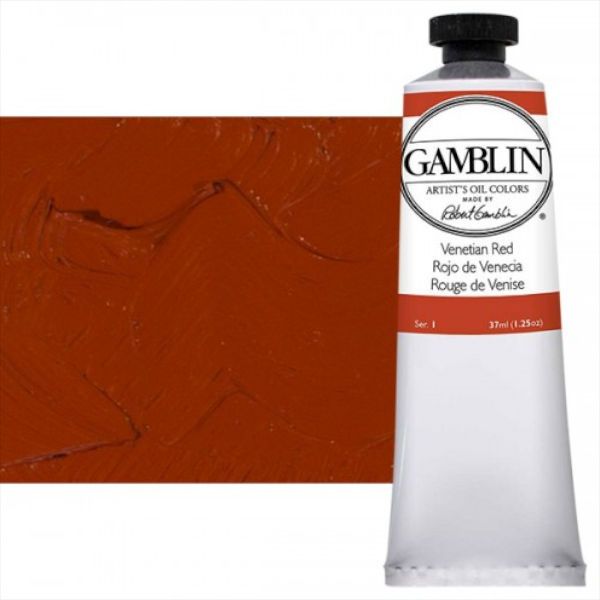 Gamblin G1730, Artists' Grade Oil Color 37ml Venetian Red; Professional quality, alkyd oil colors with luscious working properties; No adulterants are used so each color retains the unique characteristics of the pigments, including tinting strength, transparency, and texture; Fast Matte colors give painters a palette of oil colors that dry to a matte surface in 18 hours; Dimensions 1.00