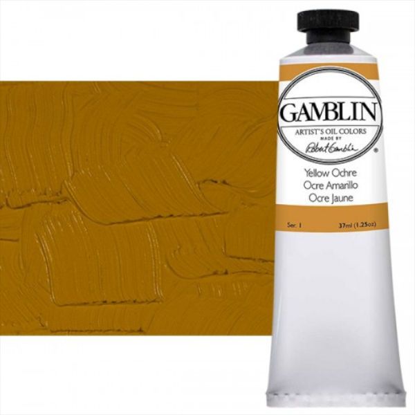 Gamblin G1780, Artists' Grade Oil Color 37ml Yellow Ochre; Professional quality, alkyd oil colors with luscious working properties; No adulterants are used so each color retains the unique characteristics of the pigments, including tinting strength, transparency, and texture; Fast Matte colors give painters a palette of oil colors that dry to a matte surface in 18 hours; Dimensions 1.00
