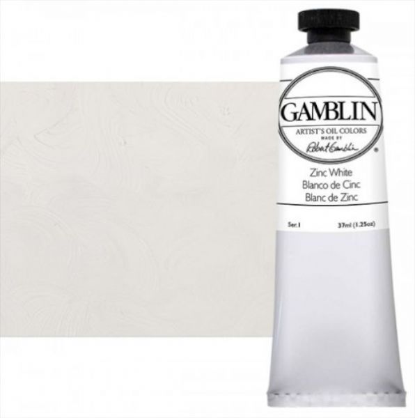 Gamblin G1830, Artists' Grade Oil Color 37ml Zinc White; Professional quality, alkyd oil colors with luscious working properties; No adulterants are used so each color retains the unique characteristics of the pigments, including tinting strength, transparency, and texture; Fast Matte colors give painters a palette of oil colors that dry to a matte surface in 18 hours; Dimensions 1.00