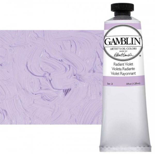 Gamblin G1870, Artists' Grade Oil Color 37ml Radiant Violet; Professional quality, alkyd oil colors with luscious working properties; No adulterants are used so each color retains the unique characteristics of the pigments, including tinting strength, transparency, and texture; Fast Matte colors give painters a palette of oil colors that dry to a matte surface in 18 hours; Dimensions 1.00