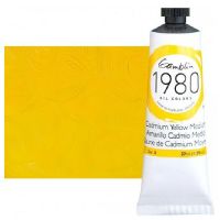 Gamblin G7180, 1980 Oil Color Paint Cadmium Yellow Medium 37ml; The Gamblin's 1980 oil colors paint are made with pure pigments, the finest refined linseed oil and real value; This line of student grade oil paint offers artists true colors and a smooth application; Instead of a homogenized texture or muddy color mixtures; Dimensions 4" x 1.00" x 1.00"; Weight 0.15 lbs; UPC 729911171806 (GAMBLING7180 GAMBLIN-G7180 GAMBLIN-1980 OIL-PAINT) 