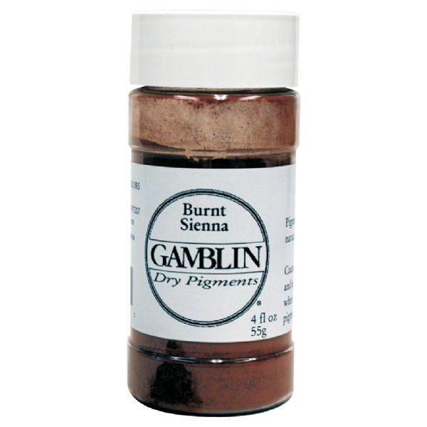 Gamblin G8060, Dry Pigment 60g Burnt Sienna; The same pure pigments used to make Gamblin oil colors in dry pigment format; Each color retains the unique characteristics of the pigment, including tinting strength, understone, and texture; Make your own watercolors, acrylics, and even oil paints by mixing your own colors with the appropriate binders and mediums; Dimensions 1.75