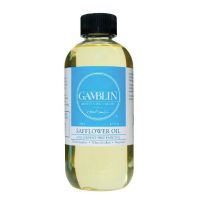 Gamblin GB09008, Safflower Oil Medium 8.5oz/250ml; Works great as a brush cleaner during a painting session; After painting, artists can clean brushes further with Gamsol or soap and water; When used as a painting medium, it will increase flow and slow drying; 8.5oz/250ml; Dimensions 2.00" x 2.00" x 5.5"; Weight 0.61 lbs; UPC 729911090084 (GAMBLINGB09008 GAMBLIN-GB09008 GAMBLIN-SAFFLOWER-OIL) 