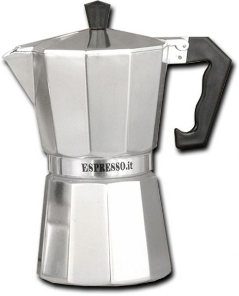 G.A.T. 10-1 Aluminum Stove Top, 1 Cup; Aluminium Stove top espresso maker; 1 cup Classic shape; Works on all gas stoves; Bakelite handle; Gift boxed; Made in Italy; Replacement parts are always available; Smooth and clean inside; Traditional aluminum design with bakelite handles; Dimensions 11
