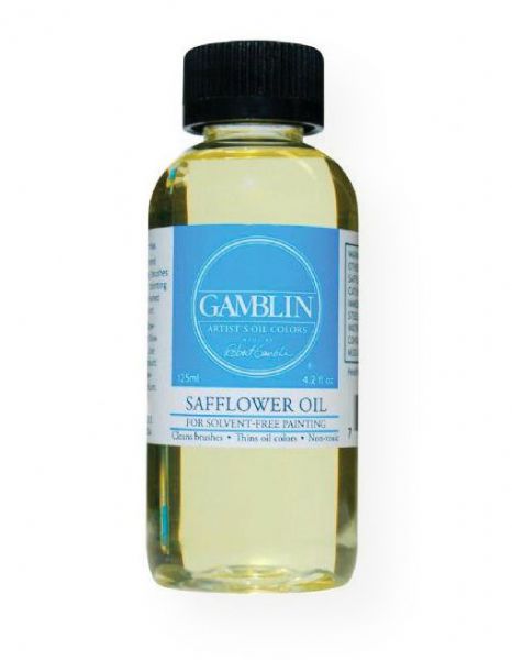 Gamblin GB09004 Safflower Oil Medium 4.2oz/120ml; Works great as a brush cleaner during a painting session; After painting, artists can clean brushes further with Gamsol or soap and water; When used as a painting medium, it will increase flow and slow drying; 4.2oz/120ml; Shipping Weight 0.28 lb; Shipping Dimensions 1.75 x 1.75 x 4.5 in; UPC 729911090046 (GAMBLINGB09004 GAMBLIN-GB09004 GAMBLIN/GB09004 ARTWORK PAINTING)