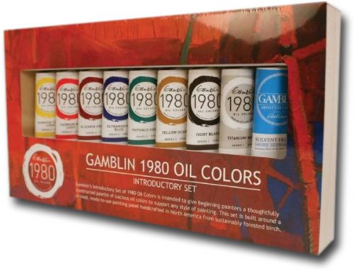 Gamblin GB101110 Series 1980, 8-Color Oil Paint Set Plus Medium; Gamblin 1980 Oil Colors offer artists true color, real value, and a better student grade paint, all handcrafted here in America; These paints allow artists to use color and texture without hesitation or reservation; Colors are subject to change; Dimensions 1.50