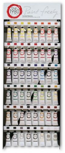 Gamblin 1980 GB1980X37 Display Assortment 48-Color 37ml; Gamblin 1980 Oil Colors offer artists true color, real value, and a better student grade paint, all handcrafted here in America; These paints allow artists to use color and texture without hesitation or reservation; Dimensions 12