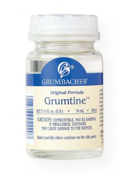 Grumbacher GB5382 Grumtine 2.5 oz; An organic solvent and thinner for artists' oil colors; For use in the preparation of formulas calling for turpentine and for cleaning oil color painting equipment; Pleasant odor, dries without residue; Shipping Weight 0.2 lb; Shipping Dimensions 1.62 x 1.62 x 3.38 in; UPC 014173356048 (GRUMBACHERGB5382 GRUMBACHER-GB5382 GRUMBACHER/GB5382 ARTWORK)