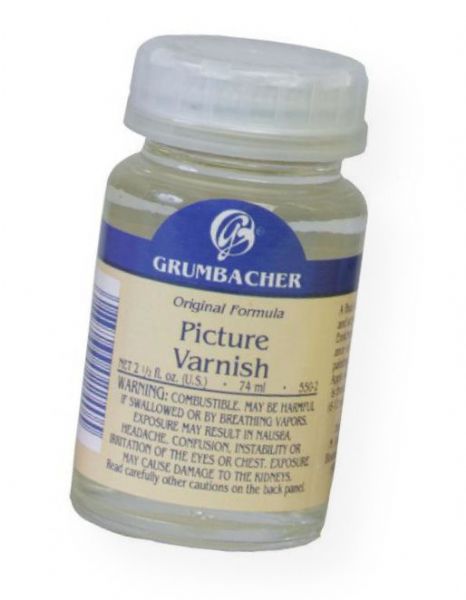 Grumbacher GB550-2 Picture Varnish; Transparent acrylic resin final varnish for oil paintings; Extremely flexible, non-yellowing, and easily removed after long periods with mild solvents; 74ml/2.5 oz; Shipping Weight 0.19 lb; Shipping Dimensions 1.62 x 1.62 x 3.38 in; UPC 014173356192 (GRUMBACHERGB5502 GRUMBACHER-GB5502 GRUMBACHER-GB550-2 GRUMBACHER/GB550/2 GB5502 ARTWORK)
