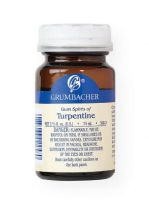 Grumbacher GB568-2 Turpentine 2 oz; Pure spirits of gum turpentine for use with linseed or other oils as a medium for artists' oil colors; For thinning certain varnishes and for cleaning equipment; Shipping Weight 0.18 lb; Shipping Dimensions 1.62 x 1.62 x 3.00 in; UPC 014173356321 (GRUMBACHERGB5682 GRUMBACHER-GB5682 GRUMBACHER-GB568-2 GRUMBACHER/GB5682 GB5682 ARTWORK) 