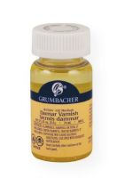 Grumbacher GB5692 Damar Varnish 74ml; Pure gum damar processed by a special Grumbacher method; Clear and transparent; A moderately high gloss final varnish for oil paintings; Shipping Weight 0.19 lb; Shipping Dimensions 1.62 x 1.62 x 3.38 in; UPC 014173356376 (GRUMBACHERGB5692 GRUMBACHER-GB5692 GRUMBACHER/GB5692 ARTWORK) 