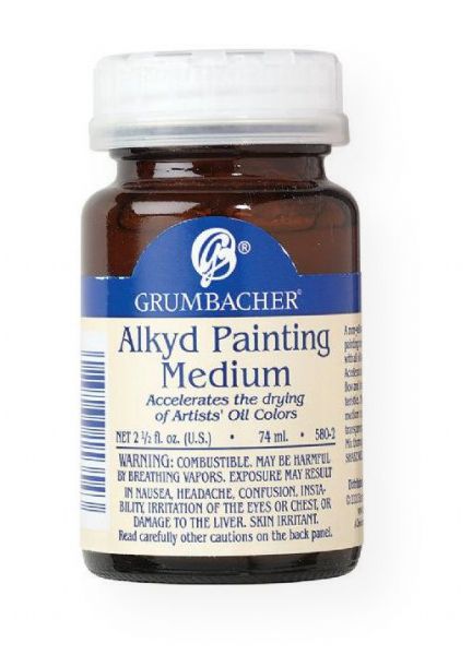 Grumbacher GB5802 Alkyd Painting Medium; A non-yellowing oil and alkyd painting medium that accelerates drying time and enhances flow; May be used as a glaze; 74ml/2.5 oz; Shipping Weight 0.19 lb; Shipping Dimensions 1.88 x 1.88 x 3.38 in; UPC 014173356482 (GRUMBACHERGB5802 GRUMBACHER-GB5802 GRUMBACHER/GB5802 ARTWORK)