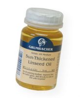 Grumbacher GB5832 Sun-Thickened Linseed Oil; A heavy bodied purified linseed oil; For use in preparing oil painting mediums; Lends an enamel-like quality to color; 74ml/2.5 oz; Shipping Weight 0.19 lb; Shipping Dimensions 1.88 x 1.88 x 3.38 in; UPC 014173356512 (GRUMBACHERGB5832 GRUMBACHER-GB5832 GB5832 ARTWORK) 