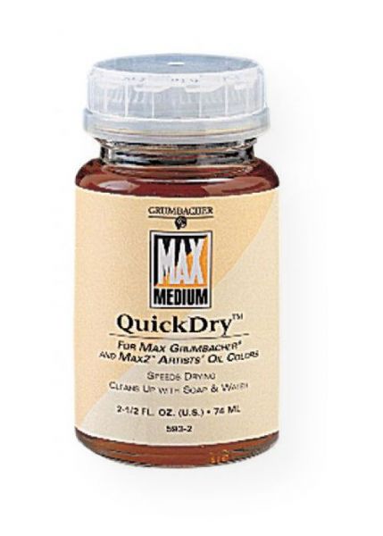 Grumbacher GB5932 Max-Medium QuickDry Painting Medium; A liquid painting medium that speeds drying, improves flow and increases gloss, and enhances the water miscibility of Max oil colors or mixtures of Max colors with regular oil painting materials; 74ml/2.5 oz; Shipping Weight 0.19 lb; Shipping Dimensions 1.88 x 1.88 x 3.38 in; UPC 014173356567 (GRUMBACHERGB5932 GRUMBACHER-GB5932 MAX-MEDIUM-QUICKDRY-GB5932 ARTWORK)