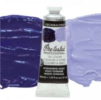 Grumbacher GBP221GB Pre-Tested Artists' Oil Color Paint 37ml Ultramarine Violet; The Paint comes with rich, creamy texture combined with a wide range of vibrant colors; Each color is comprised of pure pigments and refined linseed oil, tested several times throughout the manufacturing process; The result is consistently smooth, brilliant color with excellent performance and permanence; Dimensions 3.25" x 1.25" x 4"; Weight 0.42 lbs; UPC 014173353498 (GRUMBACHER-GBP221GB PRE-TESTED-GBP221GB PAINT) 