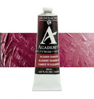 Grumbacher GBT00111 Academy Oil Paint, 150 ml, Alizarin Crimson; Quality oil paint produced in the tradition of the old masters; Features an ASTM lightfast; The wide range of rich, vibrant colors has been popular with artists for generations; 150ml tube; Transparency rating: T=transparent; Dimensions 2.00" x 2.00" x 6.00"; Weight 0.42 lbs; UPC 014173353689 (GRUMBACHER-GBT00111 ACADEMY-GBT00111 GBT00111 OIL-PAINT) 