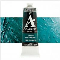 Grumbacher GBT23211 Academy Oil Paint, 150 ml, Viridian Hue; Quality oil paint produced in the tradition of the old masters; Features an ASTM lightfast; The wide range of rich, vibrant colors has been popular with artists for generations; 150ml tube; Transparency rating: T=transparent; Dimensions 2.00" x 2.00" x 6.00"; Weight 0.42 lbs; UPC 014173354037 (GRUMBACHER-GBT23211 ACADEMY-GBT23211 GBT23211 OIL-PAINT) 