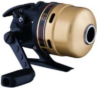 Daiwa GC100 Goldcast Spincast Reel, M FW Action, 1BB Stainless Steel Bearing, 20.8" Line per handle turn, Mono 10 Lb Test/80 Yards Line capacity, Ball bearing drive, Rotating tungsten carbide line pickup, Rugged metal body, gearing and nose cone, Fast 4.1 to 1 right/left retrieve, Oscillating spool levelwind, UPC 043178910016 (GC-100 GC 100) 
