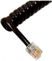 Cablesys GCHA444006-FBK Handset Cord 6 ft., Black, Modular Coiled Handset Cord with 1-1/2" lead (GCHA444006FBK GCHA444006 FBK ICC) 
