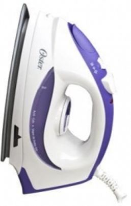 Oster GCSTBS5804-013 Steam Iron with Non Stick Soleplate, 1600 watts power for quick heat, Base with nonstick coating, High steam generation (able to produce up to 25 grams per minute), 220 ml Water tank with cover to avoid drips, 2.2 m. fixed cable (GCSTBS5804013 GCSTBS5804 013 GCSTBS-5804-013)