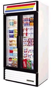 True GDM-35 Glass Door Refrigerator, Swing Door; 2 Swing Doors, 35 Cu.Ft., 8 Shelves, 1/2 HP, 9.2 Amps (GDM 35 GDM35 GDM-35)