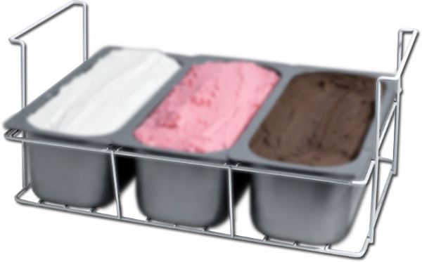 Summit Gelato Basket Basket Holder For Full Or Half Size Gelato Pans Available For Any Flat Glass Slide Top Freezer, Basket holder for full or half size Gelato pans available for any flat glass slide top freezer, Available at AppliancesConnection, Dimensions 9.75