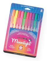 Gelly Roll 38176 MoonLight Gel Pen 10-Pack; Moonlight pens are glowing, fluorescent, and luminous colors that are bright and bold on light and dark papers; All acid-free, archival, fade-resistant, and waterproof; Set includes 10 pens: Fluorescent Yellow, Fluorescent Orange, Fluorescent Vermillion, Fluorescent Pink, Fluorescent Green, Red, Rose, Purple, Green, Blue; Colors subject to change; Shipping Weight 1.00 lb; UPC 053482381761 (GELLYROLL38176 GELLYROLL-38176 MOONLIGHT-38176 DRAWING ARTWORK) 
