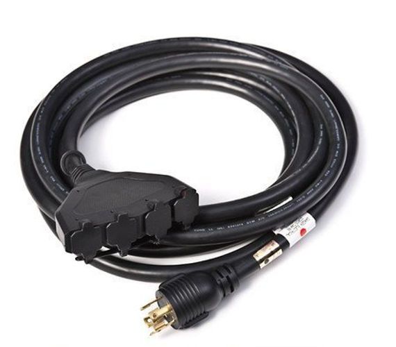 Generac 6112 Fifty-Amp, 20-Foot-Long Generator Power Cord, Rated for 30 Amps and 7500 Watts, 120 to 240 Volts, Single Phase; UPC 696471061123; (GENERAC6112 GENERAC-6112 GENERAC-61-12  GENERAC 61 12 GENERAC 6112  GENERAC/6112)