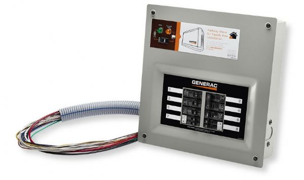 Generac 9854 NEMA 1R HomeLink Series, Upgradeable, Pre-Wired Manual Transfer Switch for 10 to 16 Circuits, Rated for 50 Amps and 120 or 240 Volts; UPC 696471071481 (GENERAC9854 GENERAC-9854 GENERAC-98-54  GENERAC 98 54 GENERAC 9854  GENERAC/9854)